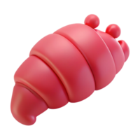 3D Render of a Red, Swirly, Abstract Shape png