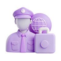 Global Security Officer Protecting Data with a Secure Lock png