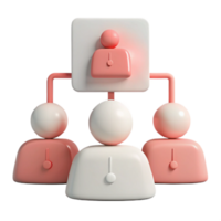 Organizational Chart Hierarchical Structure with Leader and Team Members png