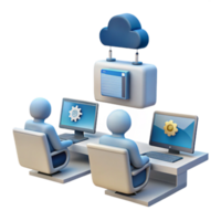 Cloud Computing Two Users Accessing Data and Services png