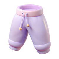 3D Rendered Lilac Sweatpants with Drawstring png