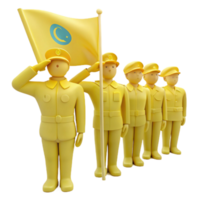 Saluting Soldiers with Flag and Crescent Moon Symbol png