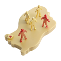 Group of People Standing on a Platform with a Red Cross Symbol png