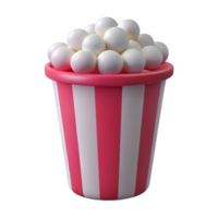 3d render do uma Pipoca balde png