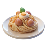 Pasta with Eggs and Basil png