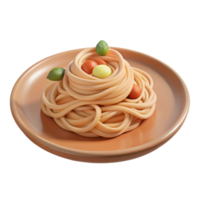 Pasta Nest with Tomatoes and Basil png
