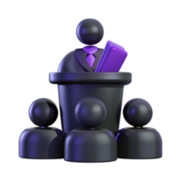 3D Illustration of a Speaker Addressing an Audience png