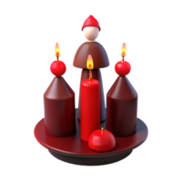 Advent Candle Holder with Four Candles png