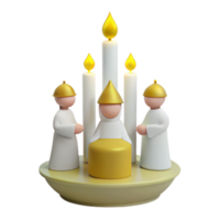 Three Wise Men Adoration Scene with Candles png