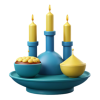 Candle Holders and Bowls with Decorative Objects png