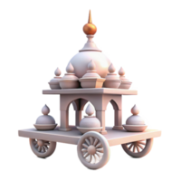 Ornate Cart with Dome and Multiple Small Domes png