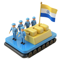 Toy Soldiers on a Military Vehicle with a Flag png