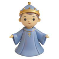 3D Rendered Illustration of a Boy in Religious Attire png