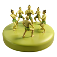 Group of Figures in a Circle, 3D Render png