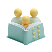 Group of People Reading a Book Together png