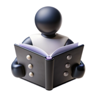 Reading a Book A Simple 3D Icon png