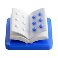 Open Book with White and Blue Circles png