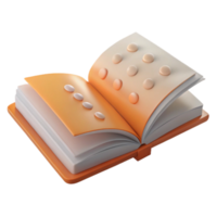 Open Book with 3D Rendered Dots png