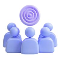 Group of People Looking Up at a Target Symbol png