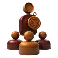 Abstract 3D Illustration of a Speaker Addressing an Audience png