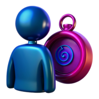 Person with Spiral Clock Icon png