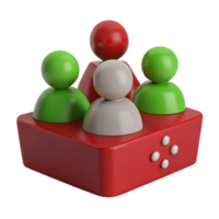 3D Rendering of a Group of People png