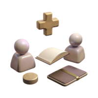 Collaboration and Knowledge Sharing A 3D Illustration of Teamwork and Learning png