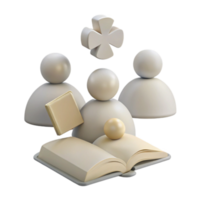 Collaborative Learning Group of People Studying Together with a Book png
