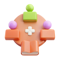 3D Illustration of Colorful Geometric Shapes and a Plus Sign png
