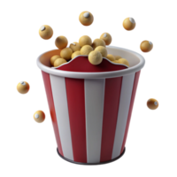 Popcorn Bucket with Flying Kernels png