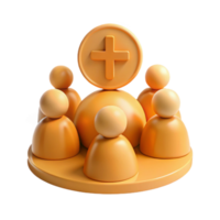 Growing Community with a Plus Symbol png