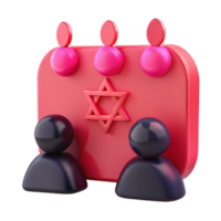 3D Render of People Standing in Front of a Star of David png