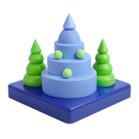 Abstract 3D Objects Form a Whimsical and Colorful Scene with Minimalist Design Elements. png