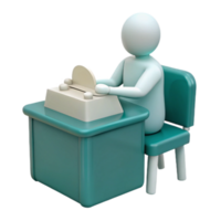 Person Using a Machine with a Round Display png