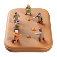 3D Characters Playing Game png
