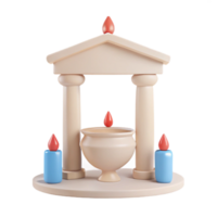 3D Render of a Ceremony Altar png