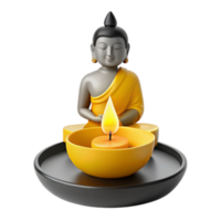 Buddha Statue with Candle png