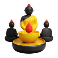 3D Render of Sitting Figures png