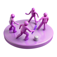 Teamwork, Fun, Game, Play, Circle, Group, Activity, Recreation, Togetherness, Friendship, Purple, Figures, Stick, Object, Platform png