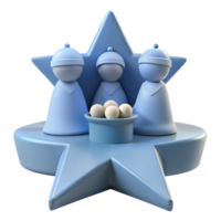 3D Rendered Blue Characters png