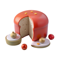Red Cake with Golden Dots png