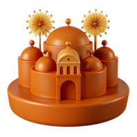 3D Render of a Mosque png