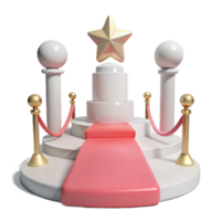 Red Carpet Stage with Star png
