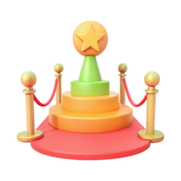 3D Red Carpet Award Stage png