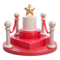 Red Carpet Podium with Star png