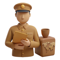 Officer Holding Clipboard Globe png