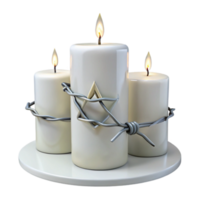 Candles Wrapped in Barbed Wire png