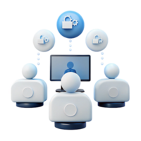 Secure Online Meeting with Participants png