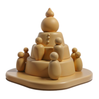Abstract 3D Stacked Shapes png