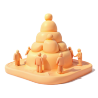 Stacking Figures Around Tower png